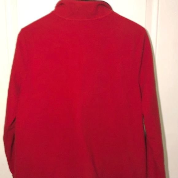 Chaps red fleece zip up jacket with buffalo plaid on collar 2X - Picture 8 of 8